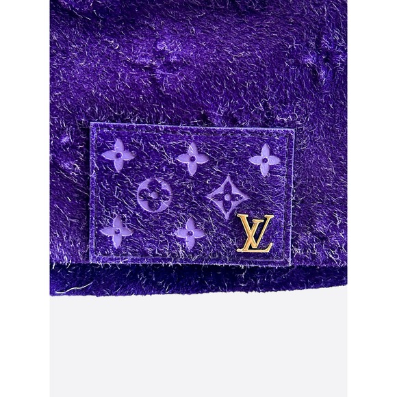 Louis Vuitton Purple Embossed Monogram Suede Workwear Jacket - Picture 4 of 11
